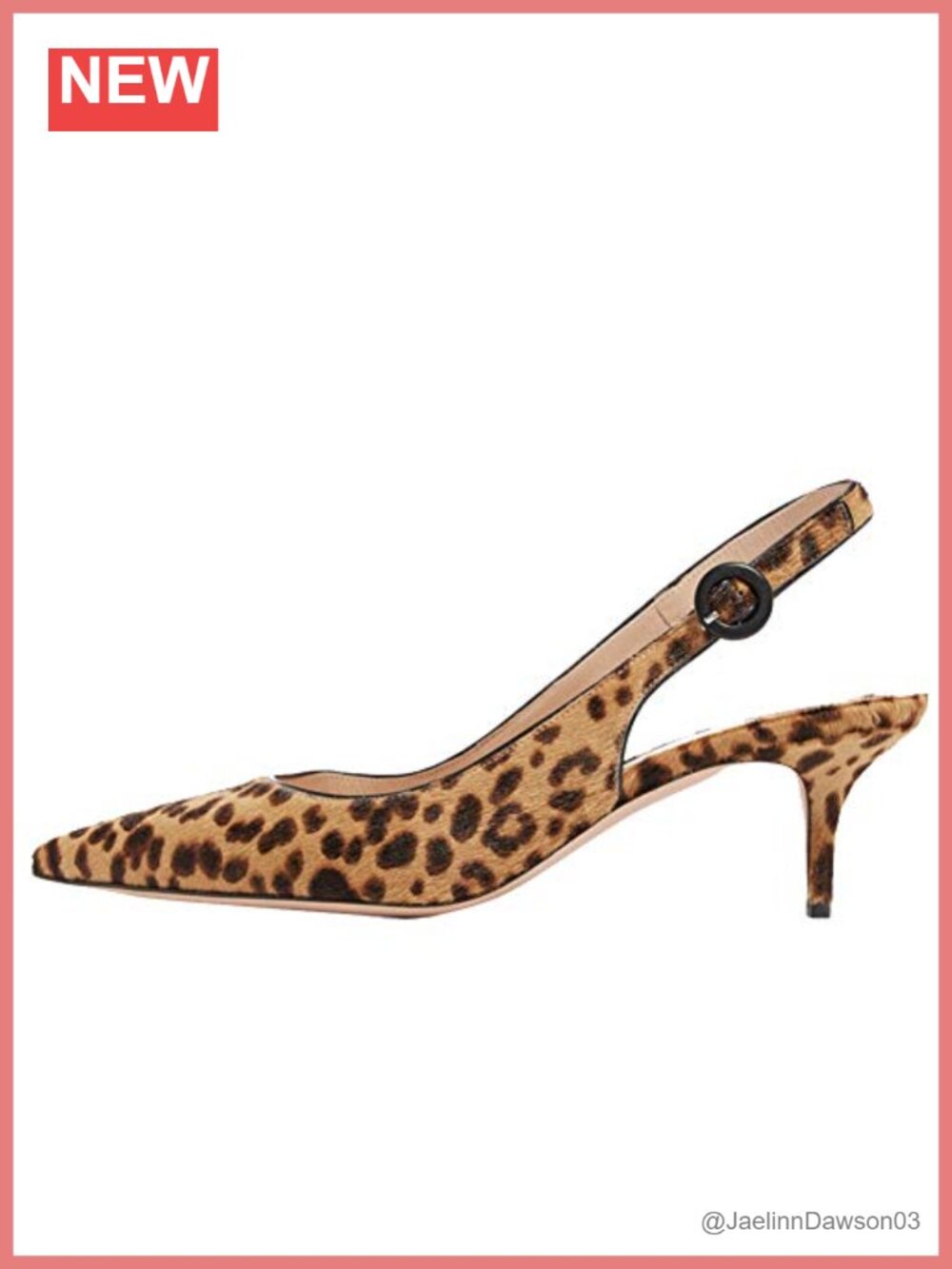 Women's Slingback Kitten Heel Pumps Pointed Toe Patent Leather Shoes